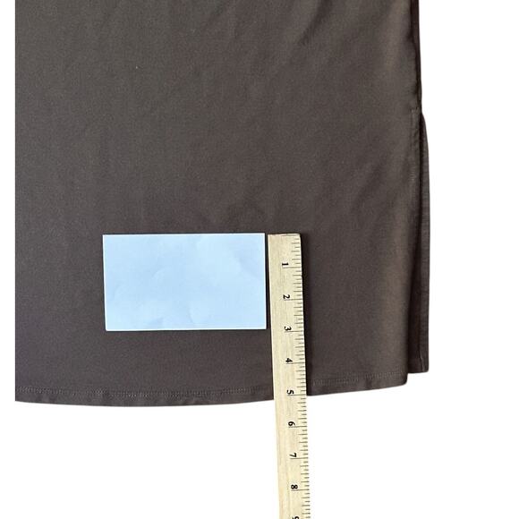 Mod Ref Sleeveless, Open Back Wrap Tie Waist Brown Knit Maxi Dress Small - Picture 3 of 7